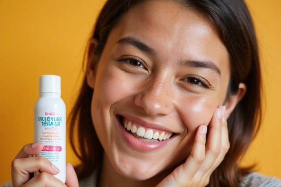 Radosna osoba z uśmiechem, symbolizująca pozytywne doświadczenia i zadowolenie z produktu Glucoharmoniazone.