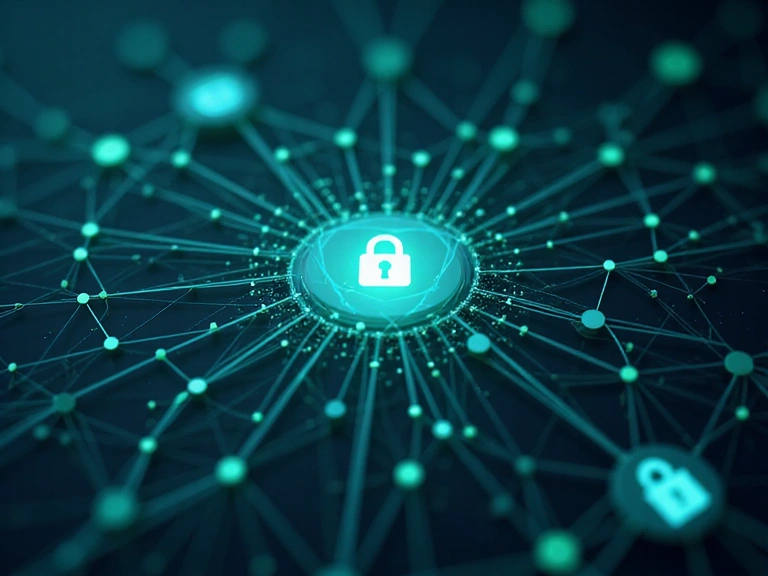 Ilustracja przedstawiająca bezpieczne połączenie sieciowe