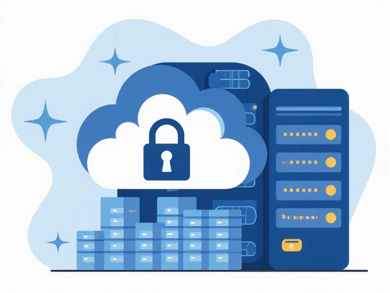 Ilustracja przedstawiająca bezpieczne przechowywanie danych cyfrowych