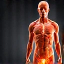 Obraz związany z funkcją mięśni i energią, naturalne elementy.